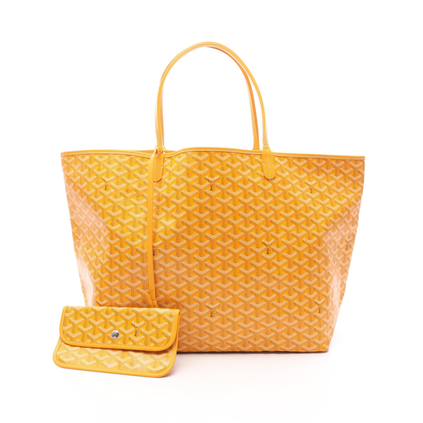 サンルイGM ハンドバッグ トートバッグ コーティングキャンバス レザー イエロー ブラック ゴヤール バッグ GOYARD
