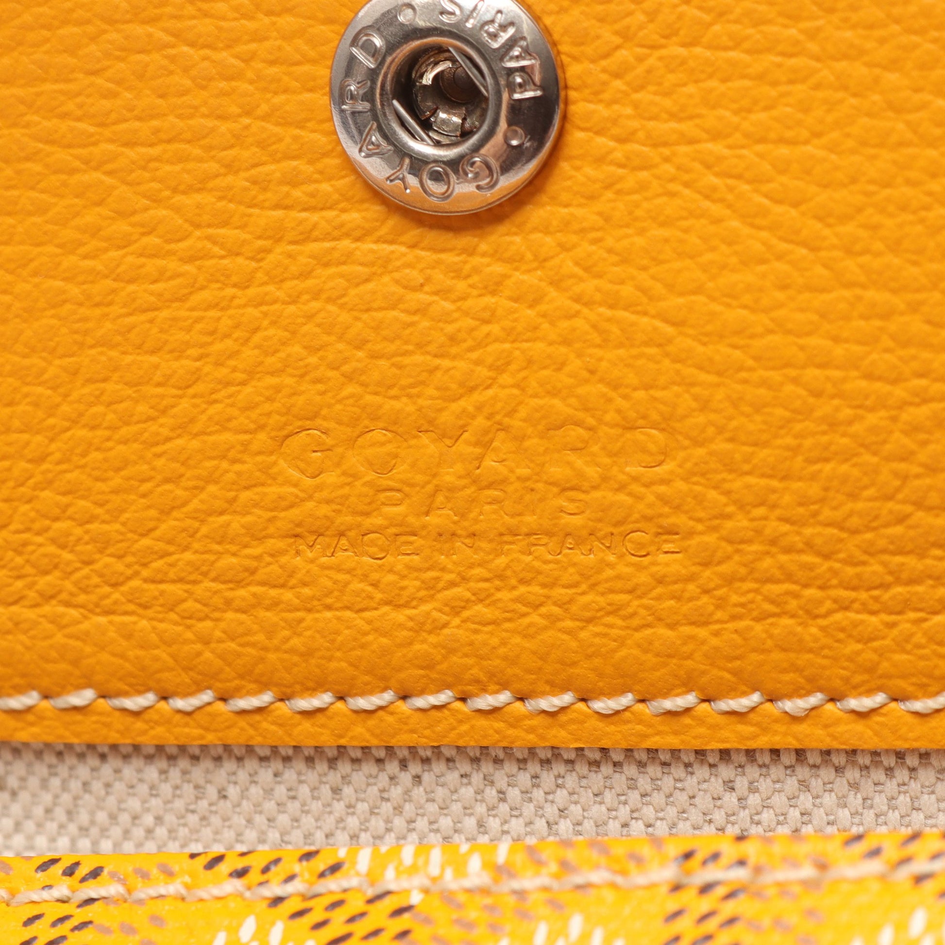 サンルイGM ハンドバッグ トートバッグ コーティングキャンバス レザー イエロー ブラック ゴヤール バッグ GOYARD