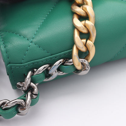 19 ディズヌフ マトラッセ チェーンウォレット ラムスキン グリーン コンビ金具 2WAY シャネル バッグ CHANEL
