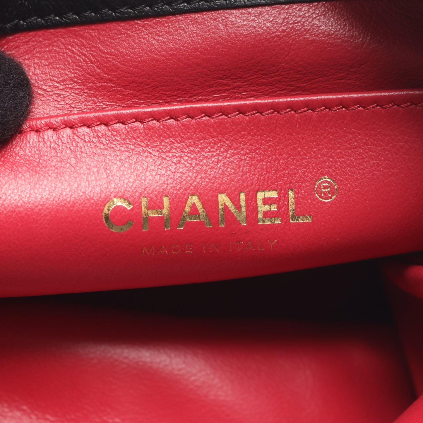 マトラッセ ミニバケット チェーンショルダーバッグ ラムスキン ブラック ゴールド金具 シャネル バッグ CHANEL