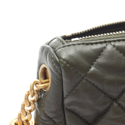 マトラッセ スモール チェーンホーボーバッグ チェーンショルダーバッグ ラムスキン カーキグリーン ゴールド金具 シャネル バッグ CHANEL