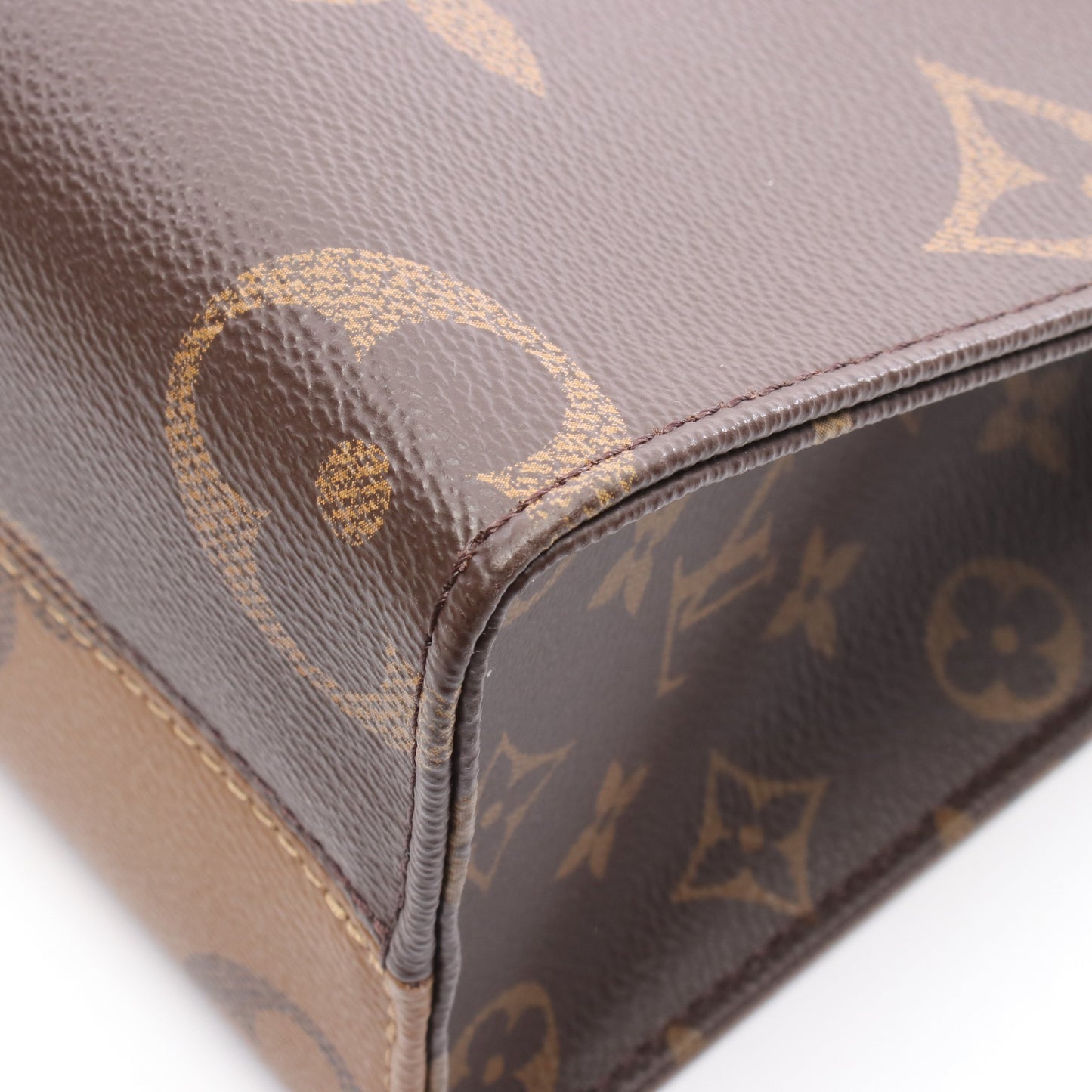オンザゴーPM モノグラムジャイアント リバース ハンドバッグ PVC ブラウン ベージュ 2WAY ルイヴィトン バッグ LOUIS VUITTON