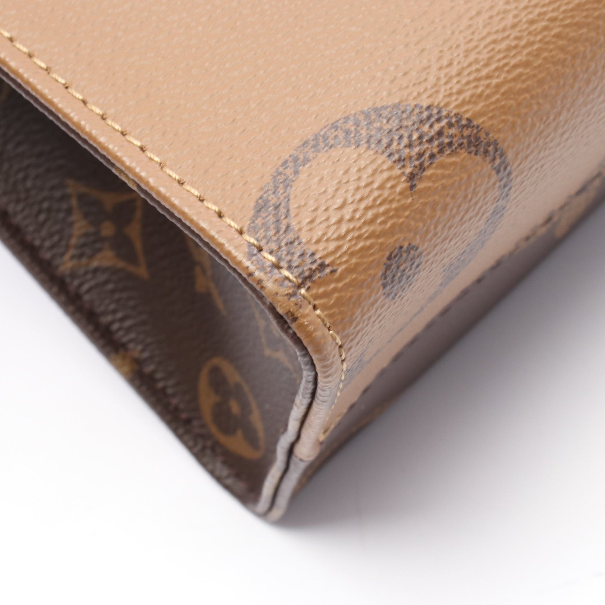オンザゴーPM モノグラムジャイアント リバース ハンドバッグ PVC ブラウン ベージュ 2WAY ルイヴィトン バッグ LOUIS VUITTON