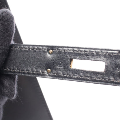 ケリー32 ハンドバッグ ボックスカーフ ブラック ゴールド金具 外縫い 2WAY □D刻印 エルメス バッグ HERMES