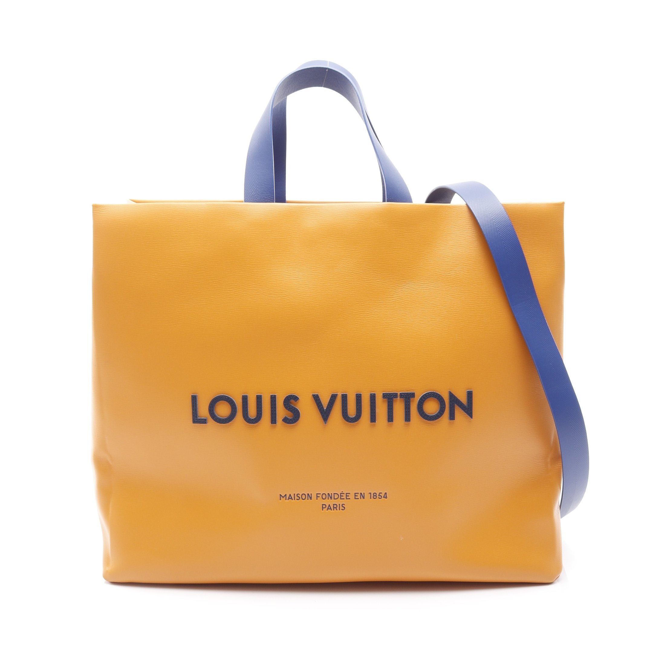 【新品・未使用】LOUIS VUITTON トートバッグ オレンジ ショッパー トート MM サフラン ハンドバッグ トートバッグ レザー