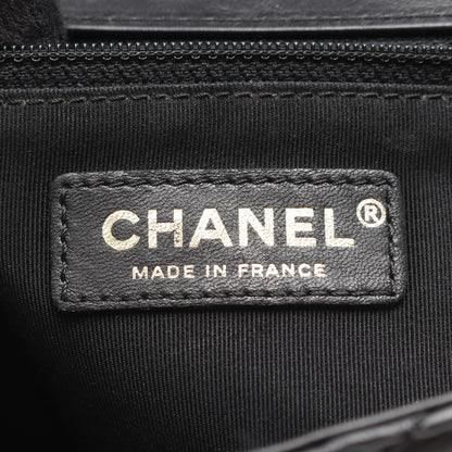 チェーンショルダーバッグ エイジドカーフスキン ブラック ゴールド金具 2WAY シャネル バッグ CHANEL