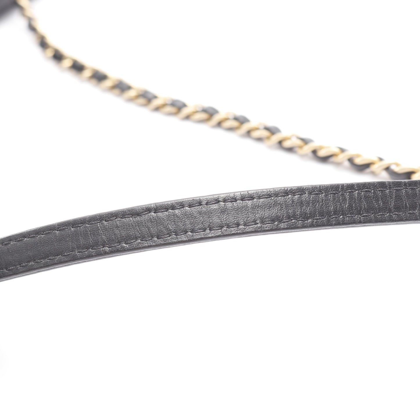 チェーンショルダーバッグ エイジドカーフスキン ブラック ゴールド金具 2WAY シャネル バッグ CHANEL