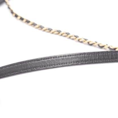 チェーンショルダーバッグ エイジドカーフスキン ブラック ゴールド金具 2WAY シャネル バッグ CHANEL