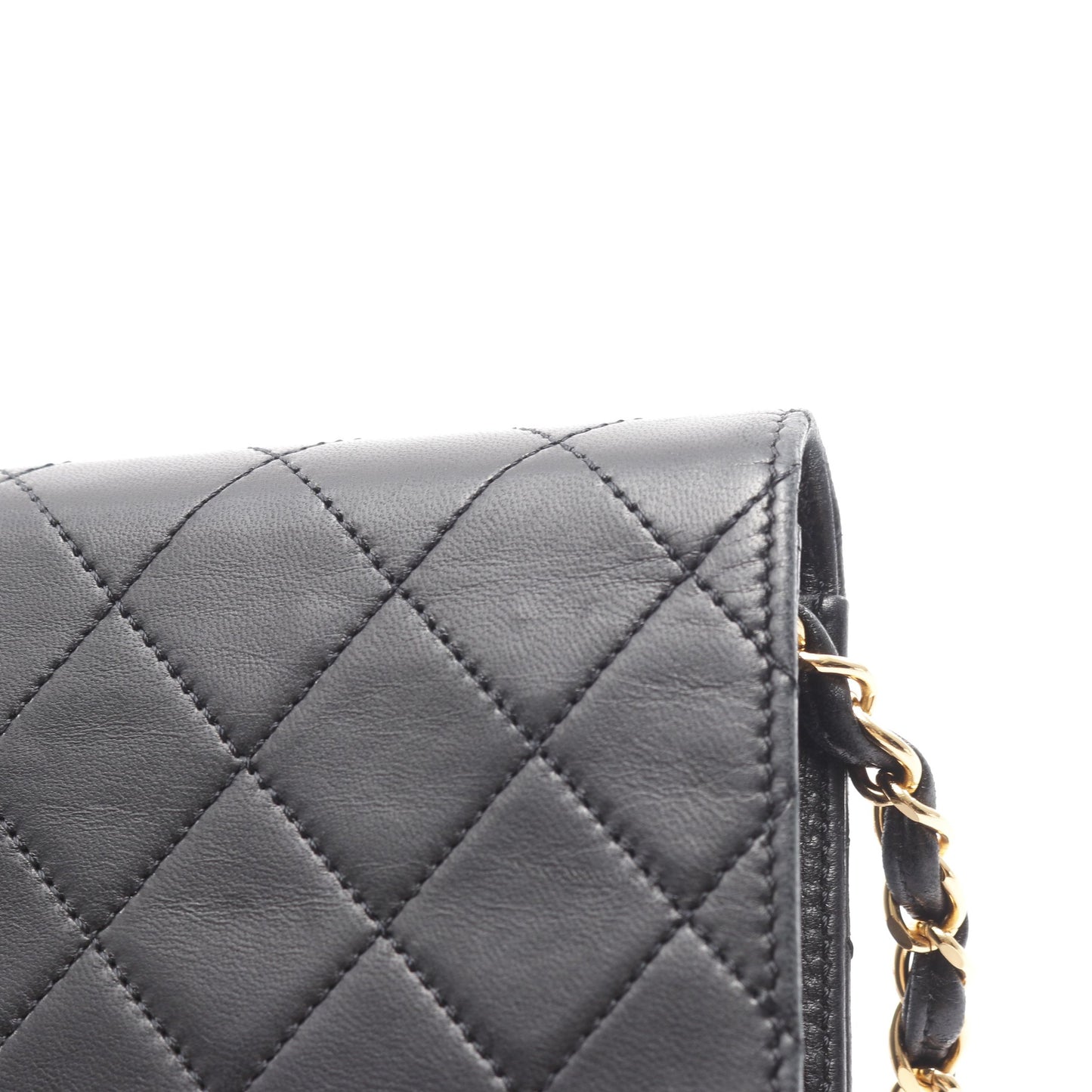 マトラッセ シングルフラップ チェーンショルダーバッグ ラムスキン ブラック ゴールド金具 シャネル バッグ CHANEL