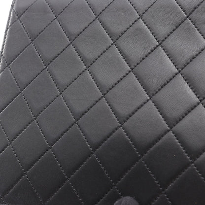 マトラッセ シングルフラップ チェーンショルダーバッグ ラムスキン ブラック ゴールド金具 シャネル バッグ CHANEL