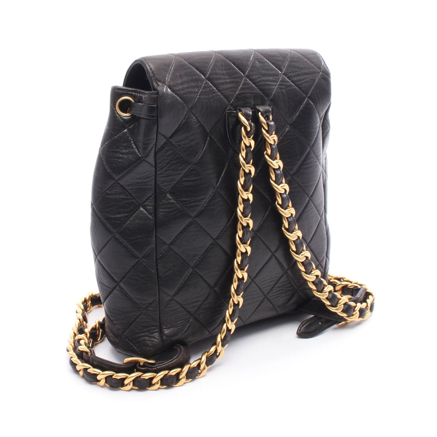 マトラッセ バックパック リュックサック ラムスキン ブラック ゴールド金具 シャネル バッグ CHANEL