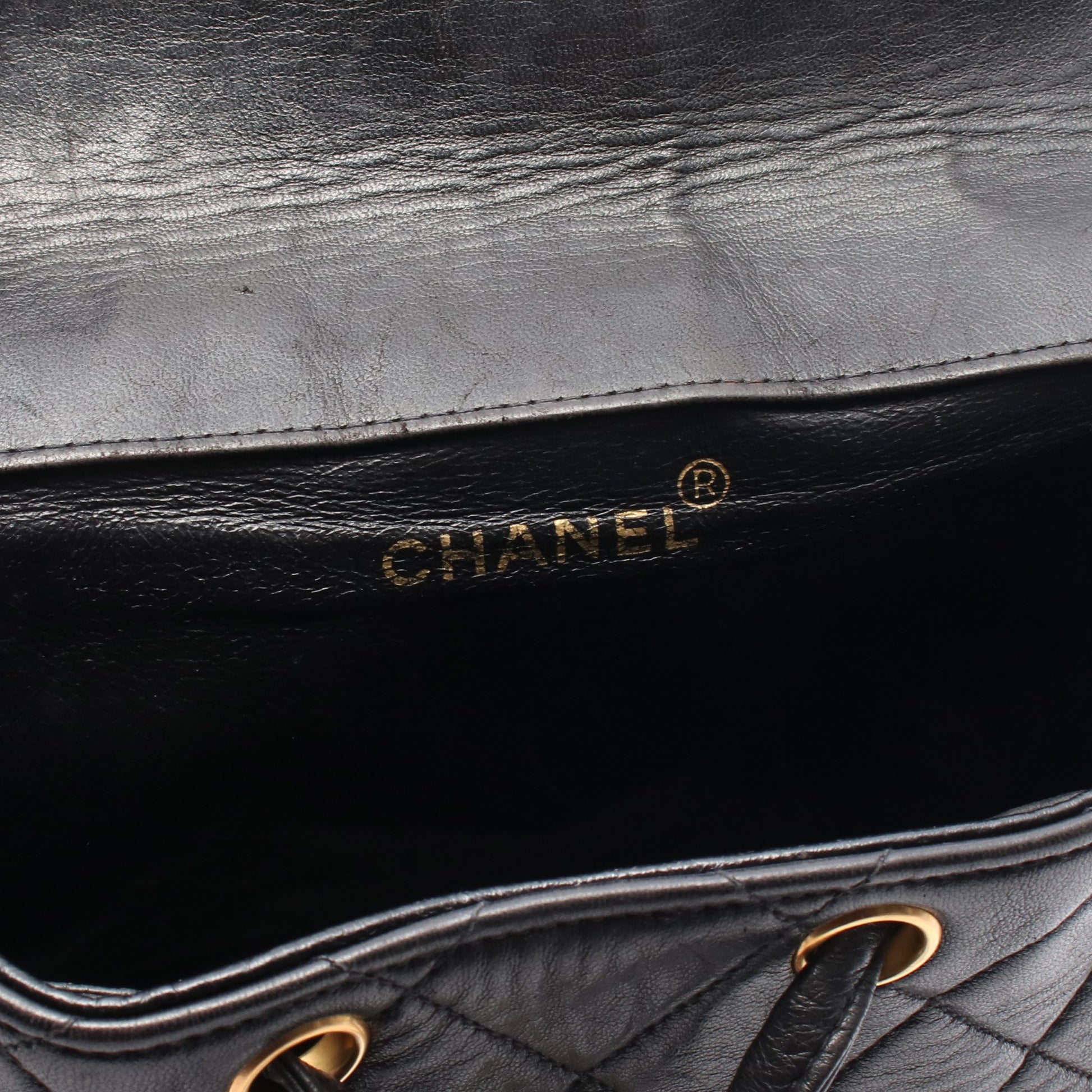 マトラッセ バックパック リュックサック ラムスキン ブラック ゴールド金具 シャネル バッグ CHANEL