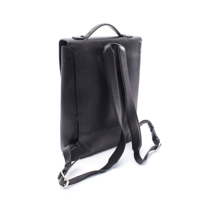 フラッシュ バックパック リュックサック エバーグレイン ブラック シルバー金具 C刻印 エルメス バッグ HERMES