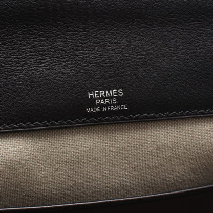 フラッシュ バックパック リュックサック エバーグレイン ブラック シルバー金具 C刻印 エルメス バッグ HERMES