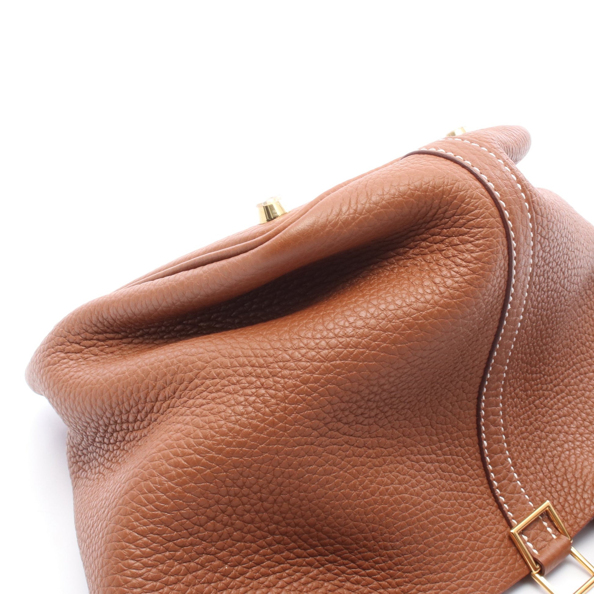 ピコタンロックPM ゴールド ハンドバッグ トリヨンクレマンス ブラウン ゴールド金具 U刻印 エルメス バッグ HERMES