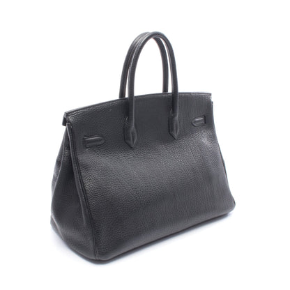 バーキン35 ハンドバッグ アルデンヌ ブラック ゴールド金具 □A刻印 エルメス バッグ HERMES