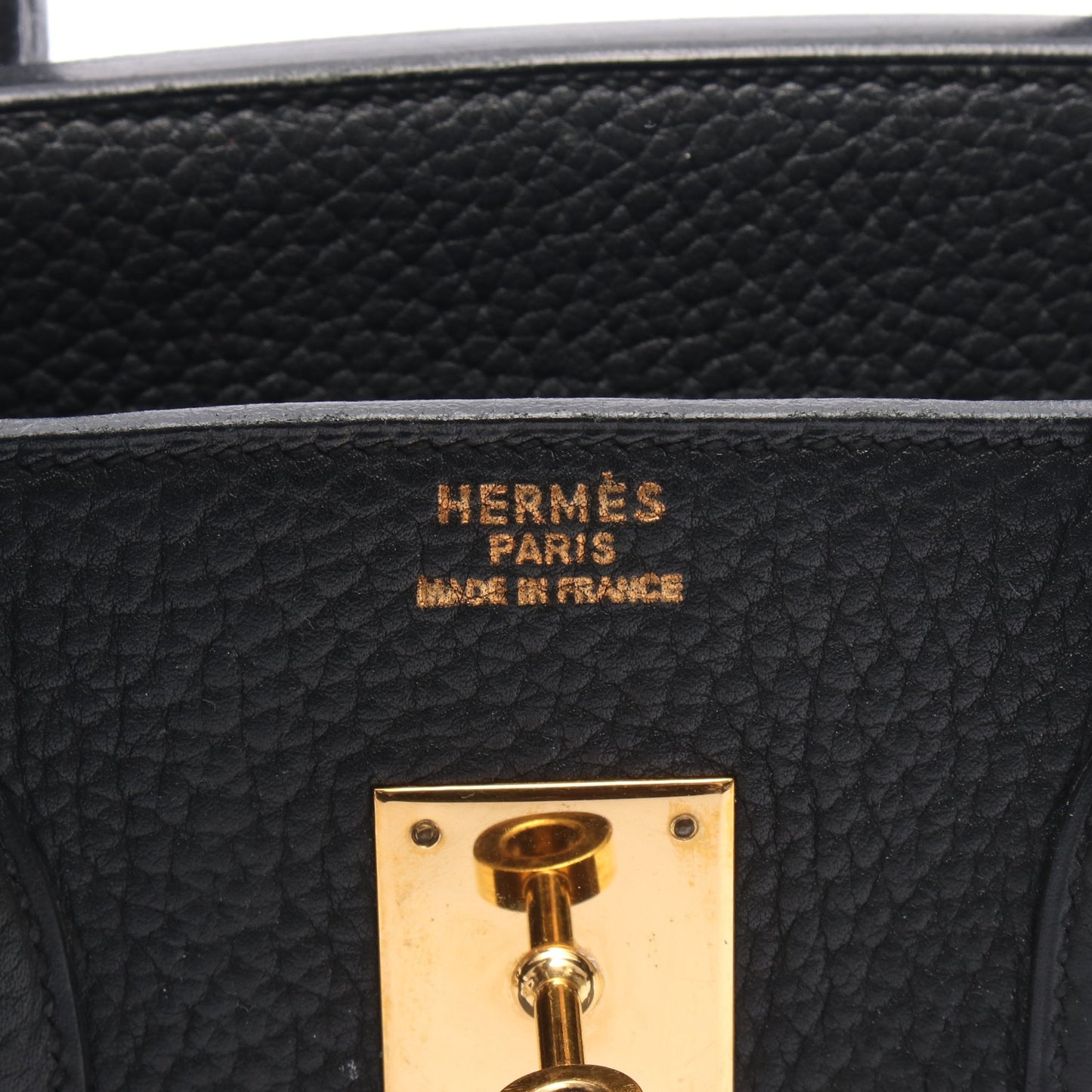 バーキン35 ハンドバッグ アルデンヌ ブラック ゴールド金具 □A刻印 エルメス バッグ HERMES