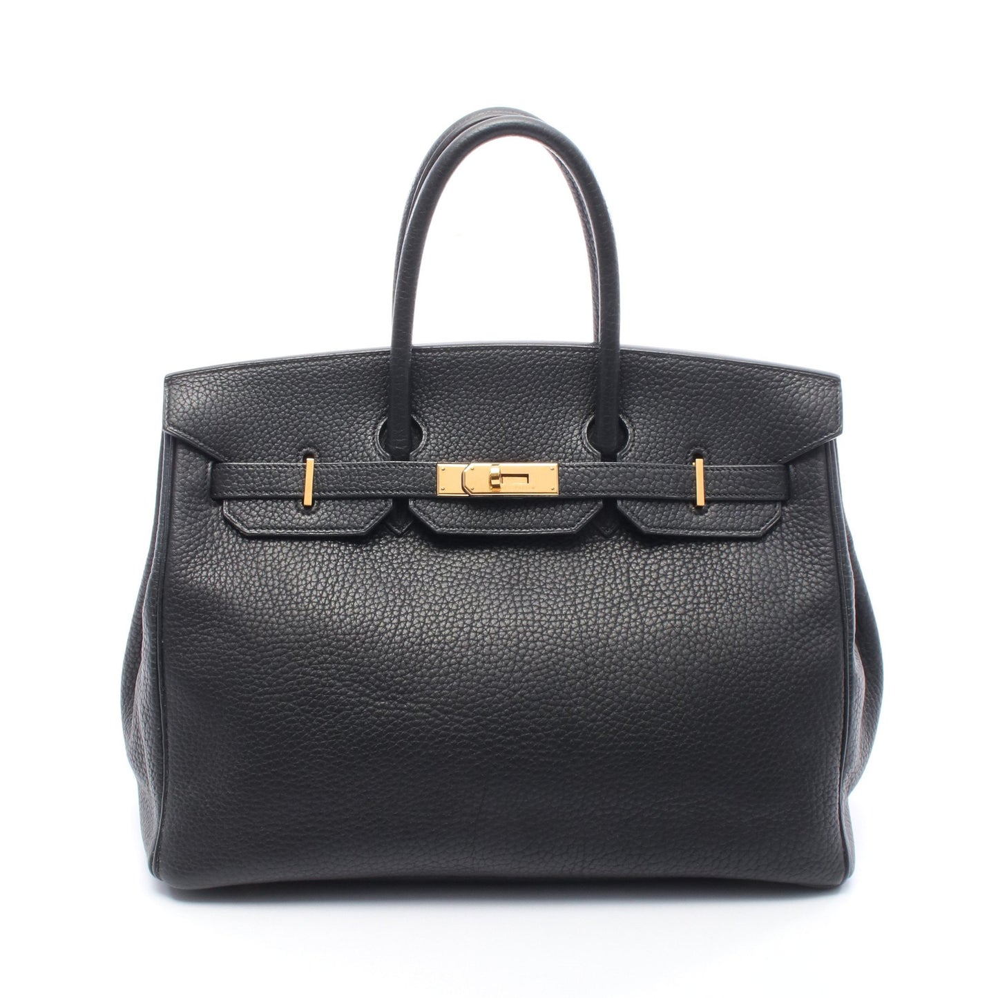 バーキン35 ハンドバッグ アルデンヌ ブラック ゴールド金具 □A刻印 エルメス バッグ HERMES
