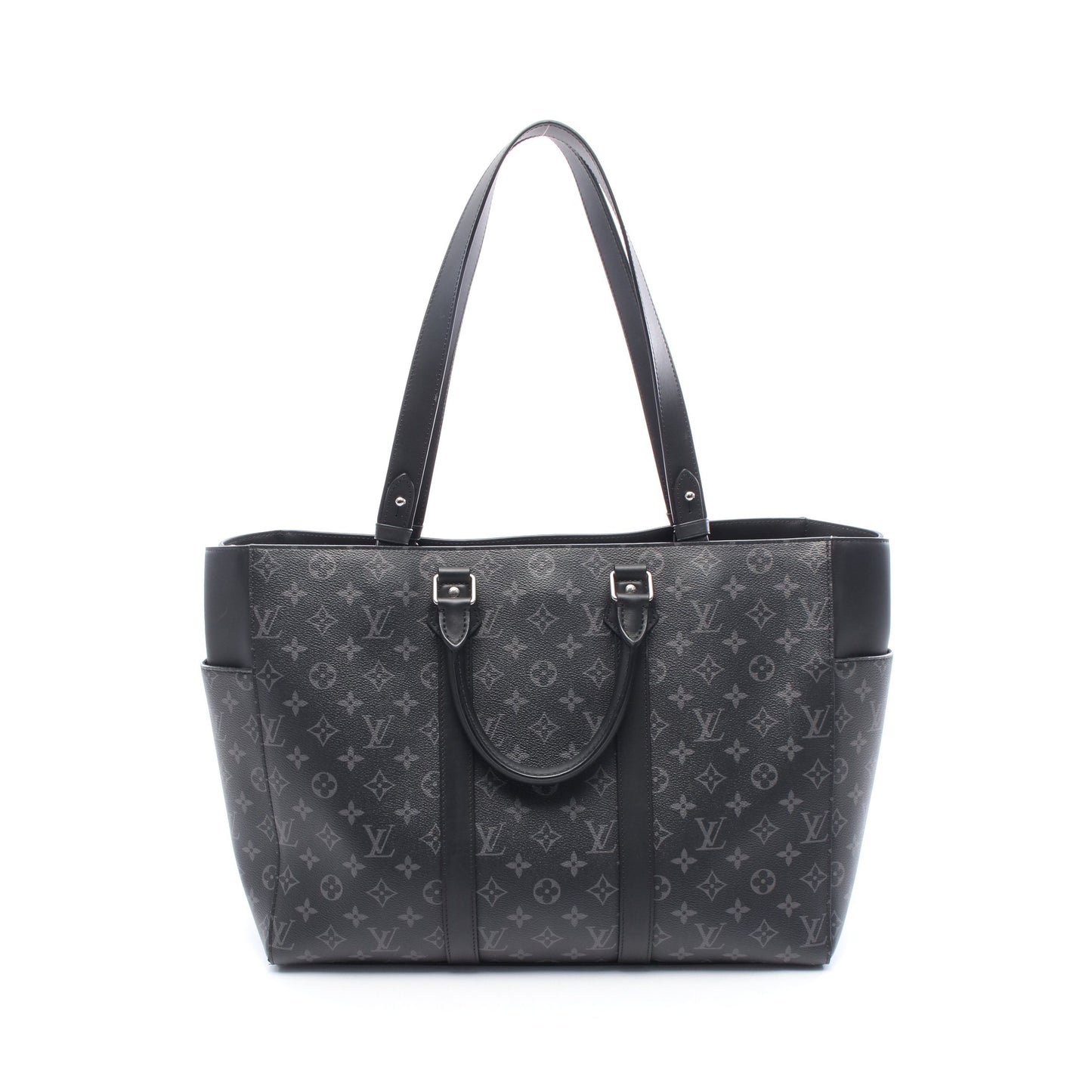 サックプラ 24H モノグラムエクリプス ショルダーバッグ トートバッグ PVC レザー ブラック ルイヴィトン バッグ LOUIS VUITTON