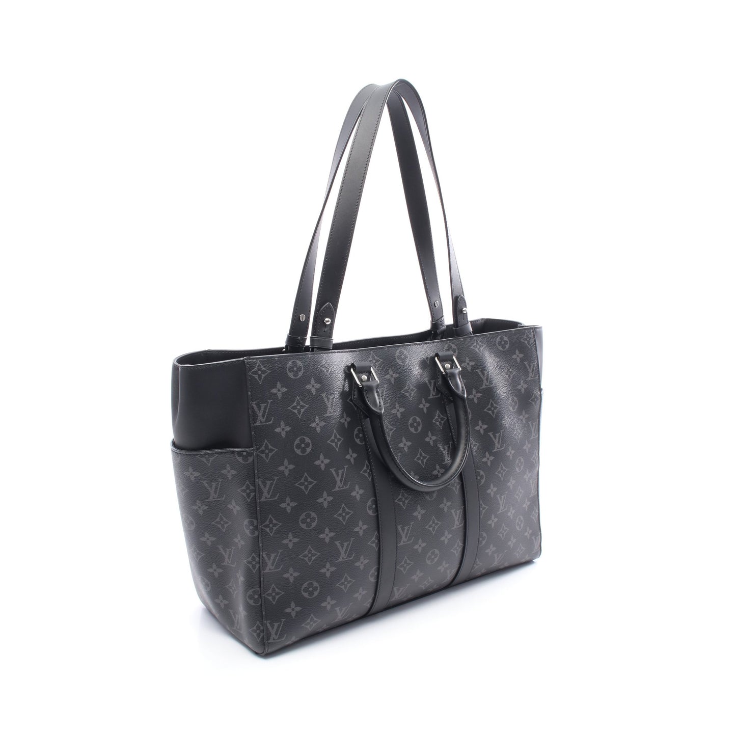 サックプラ 24H モノグラムエクリプス ショルダーバッグ トートバッグ PVC レザー ブラック ルイヴィトン バッグ LOUIS VUITTON
