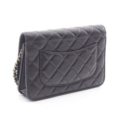 マトラッセ チェーンウォレット ラムスキン ダークブラウン ゴールド金具 シャネル バッグ CHANEL