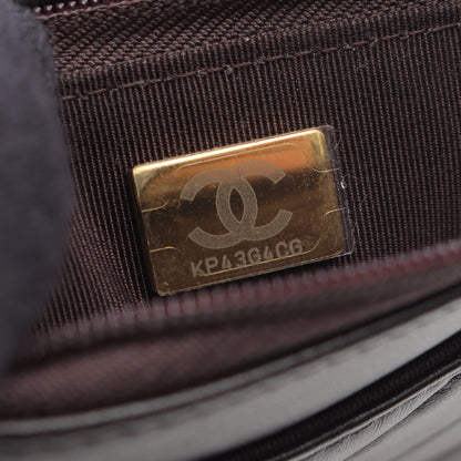 マトラッセ チェーンウォレット ラムスキン ダークブラウン ゴールド金具 シャネル バッグ CHANEL