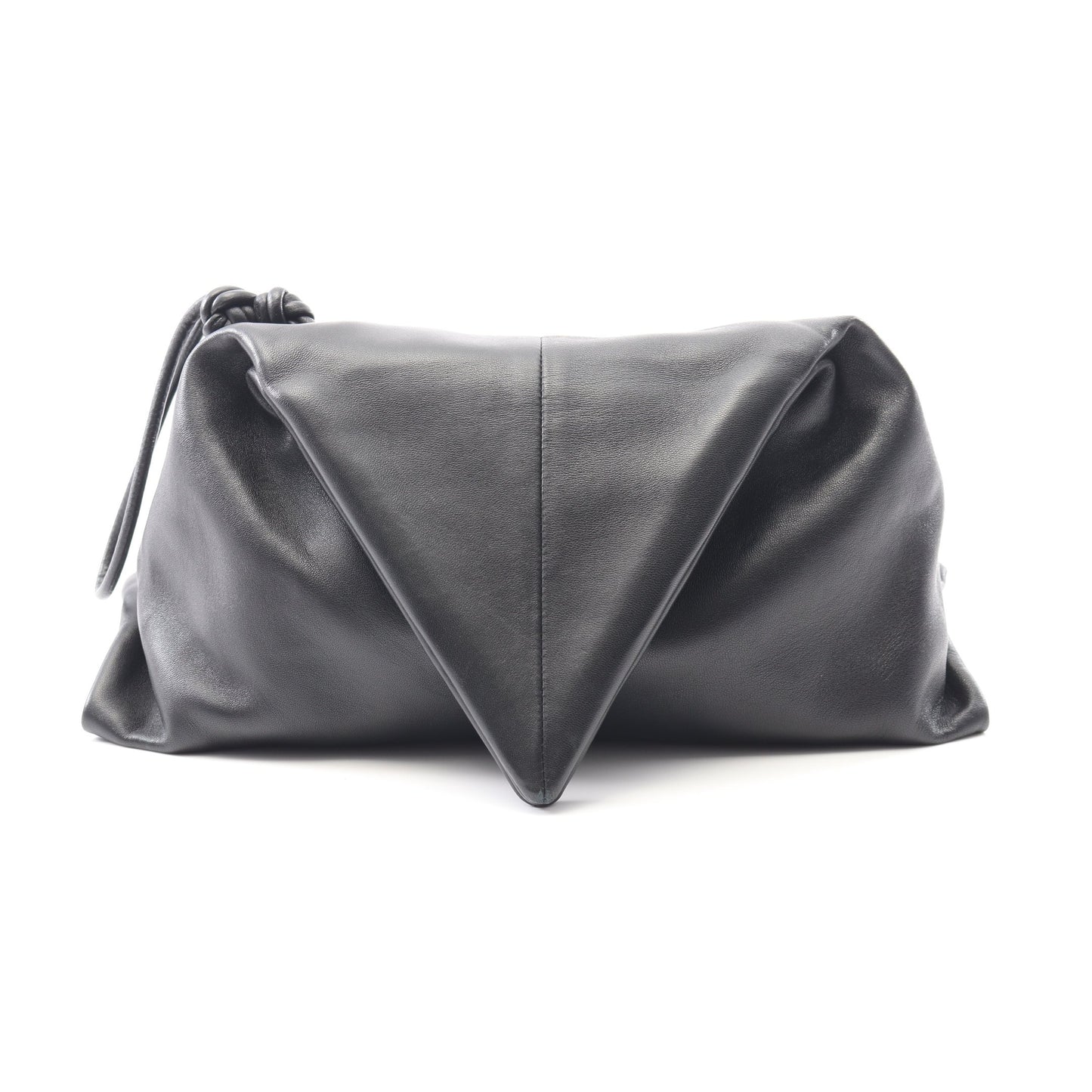 トライアングルフラップ クラッチバッグ レザー ブラック ボッテガヴェネタ バッグ BOTTEGA VENETA