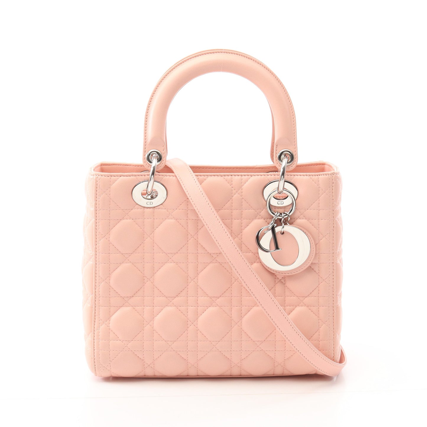 LADY DIOR レディディオール ハンドバッグ レザー ピンクベージュ 2WAY クリスチャンディオール バッグ Christian Dior