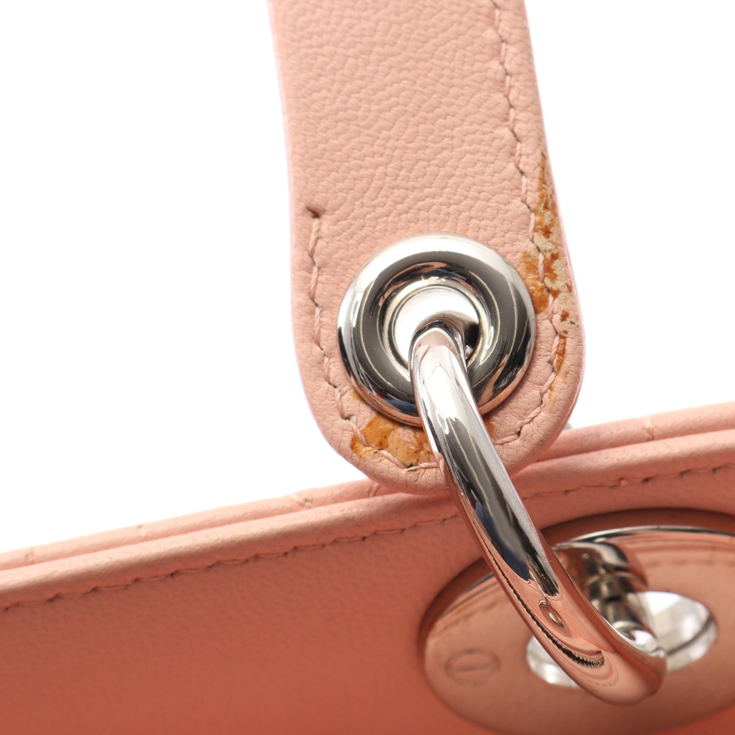 LADY DIOR レディディオール ハンドバッグ レザー ピンクベージュ 2WAY クリスチャンディオール バッグ Christian Dior
