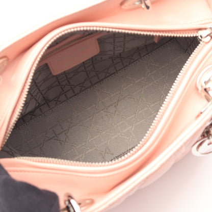 LADY DIOR レディディオール ハンドバッグ レザー ピンクベージュ 2WAY クリスチャンディオール バッグ Christian Dior