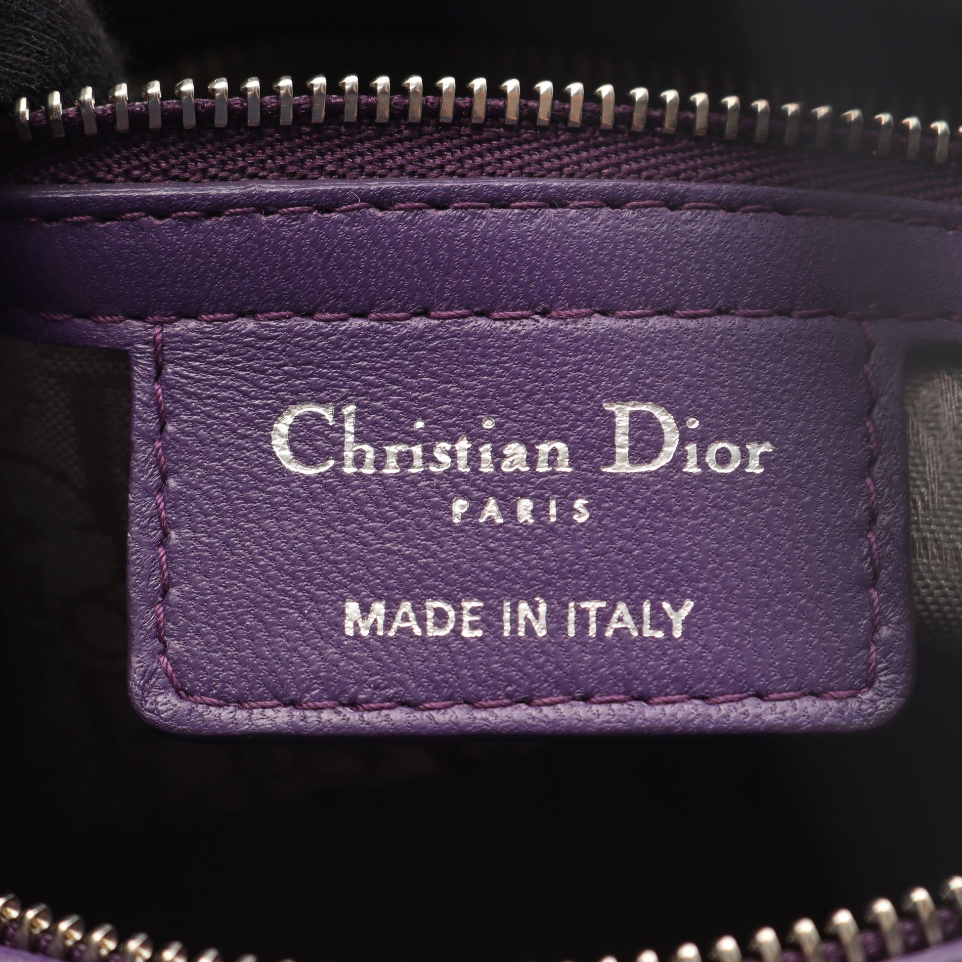 LADY DIOR レディディオール ハンドバッグ レザー パープル 2WAY クリスチャンディオール バッグ Christian Dior
