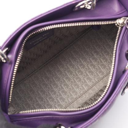 LADY DIOR レディディオール ハンドバッグ レザー パープル 2WAY クリスチャンディオール バッグ Christian Dior
