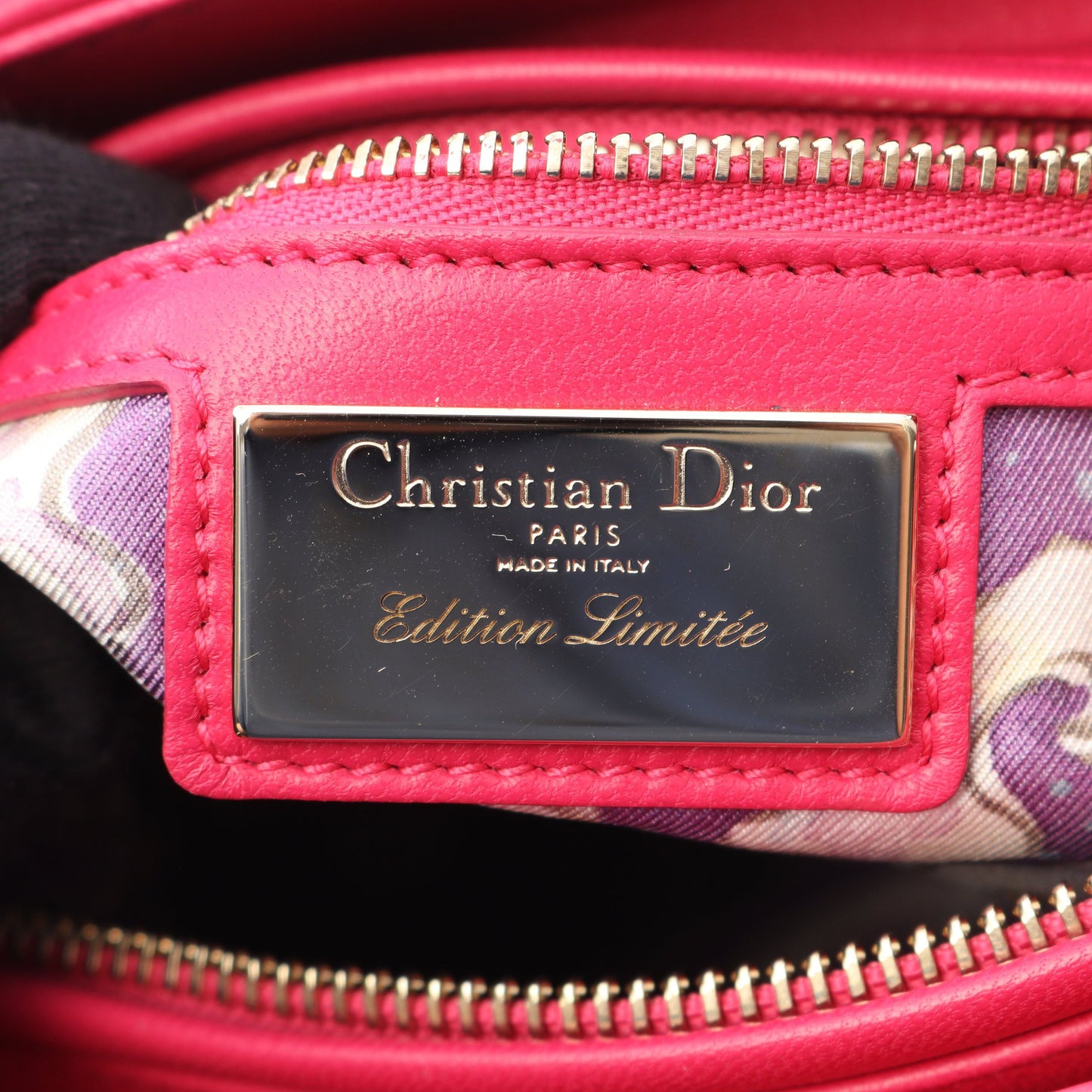 LADY DIOR レディディオール ハンドバッグ レザー ピンクパープル 2WAY edition limitee クリスチャンディオール バッグ Christian Dior