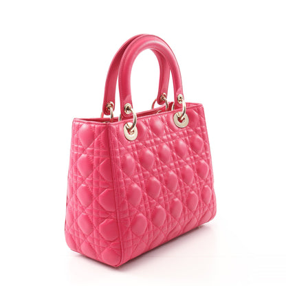 LADY DIOR レディディオール ハンドバッグ レザー ピンクパープル 2WAY edition limitee クリスチャンディオール バッグ Christian Dior