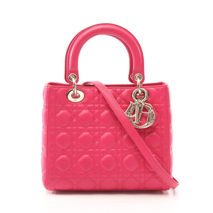LADY DIOR レディディオール ハンドバッグ レザー ピンクパープル 2WAY edition limitee クリスチャンディオール バッグ Christian Dior
