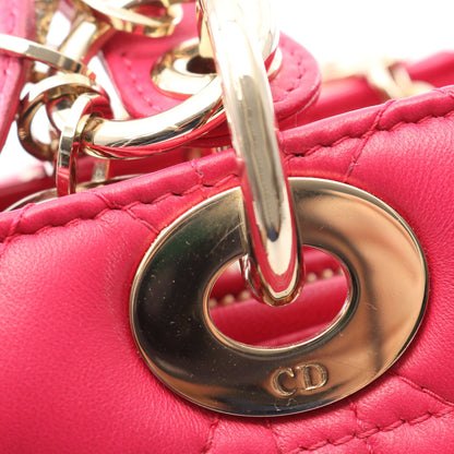 LADY DIOR レディディオール ハンドバッグ レザー ピンクパープル 2WAY edition limitee クリスチャンディオール バッグ Christian Dior