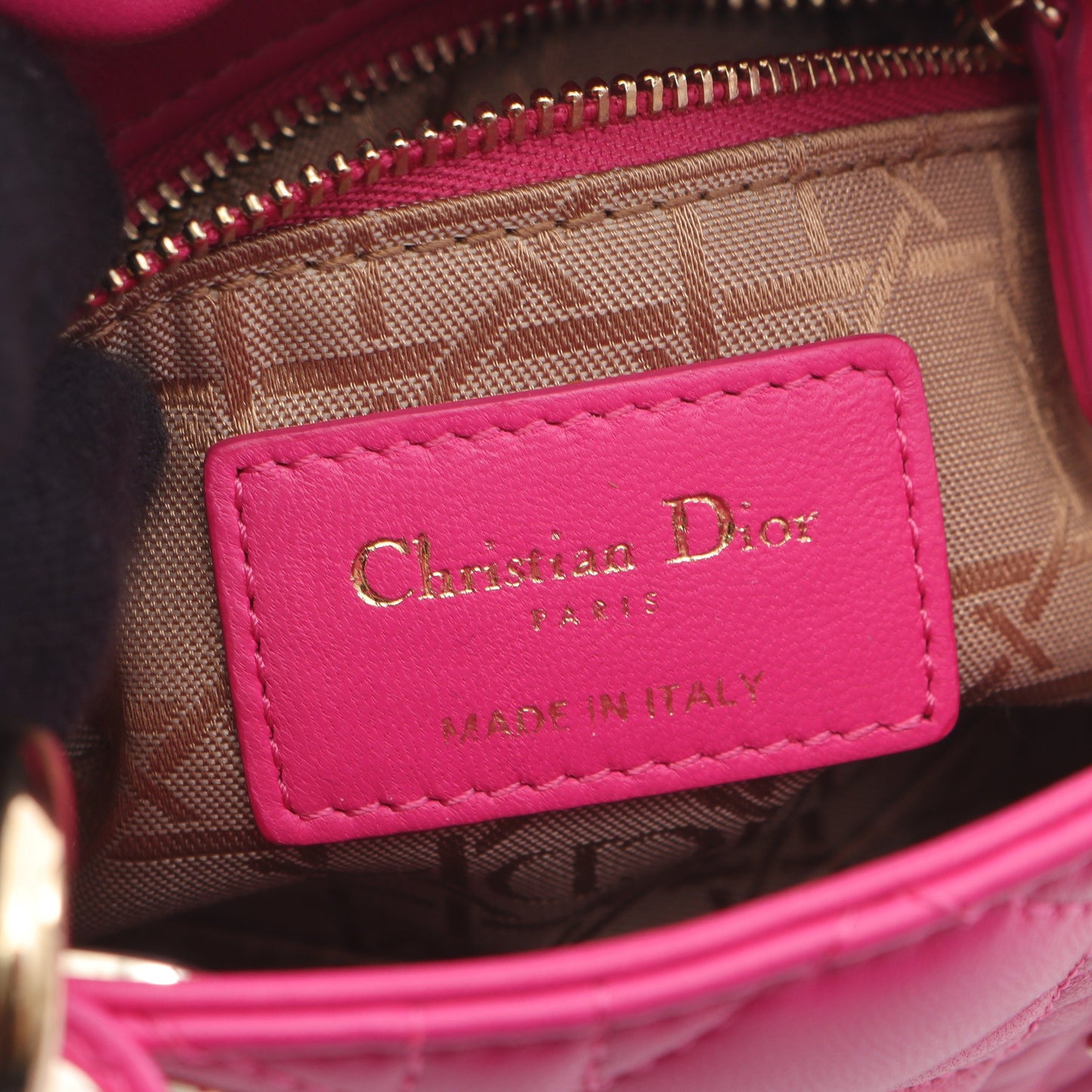 レディディオール ミニ カナージュ ハンドバッグ レザー ピンクパープル 2WAY クリスチャンディオール バッグ Christian Dior