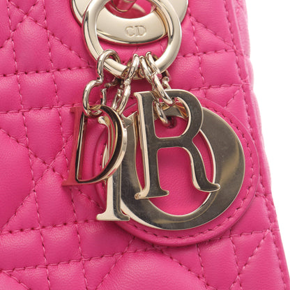 レディディオール ミニ カナージュ ハンドバッグ レザー ピンクパープル 2WAY クリスチャンディオール バッグ Christian Dior