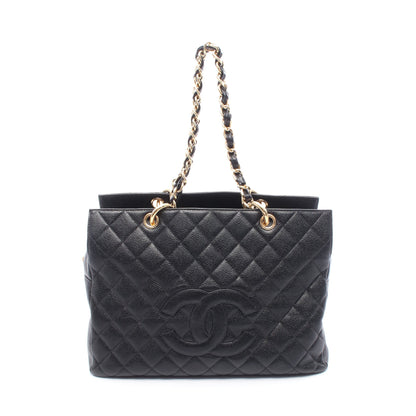 マトラッセ チェーンショルダーバッグ キャビアスキン ブラック ゴールド金具 シャネル バッグ CHANEL