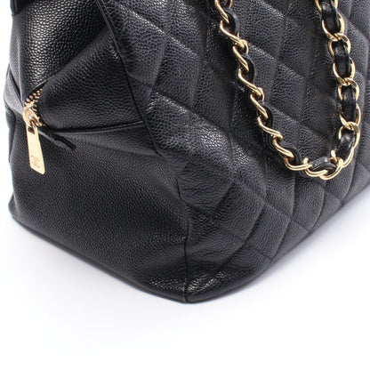 マトラッセ チェーンショルダーバッグ キャビアスキン ブラック ゴールド金具 シャネル バッグ CHANEL