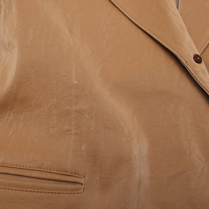 Multi Fabric Faux Leather Jacket レザージャケット フェイクレザー ブラウン プランクプロジェクト アウター PRANK PROJECT