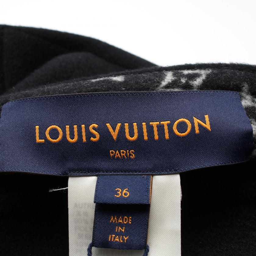 モノグラム チェスターコート ウール ブラック リバーシブル ルイヴィトン アウター LOUIS VUITTON