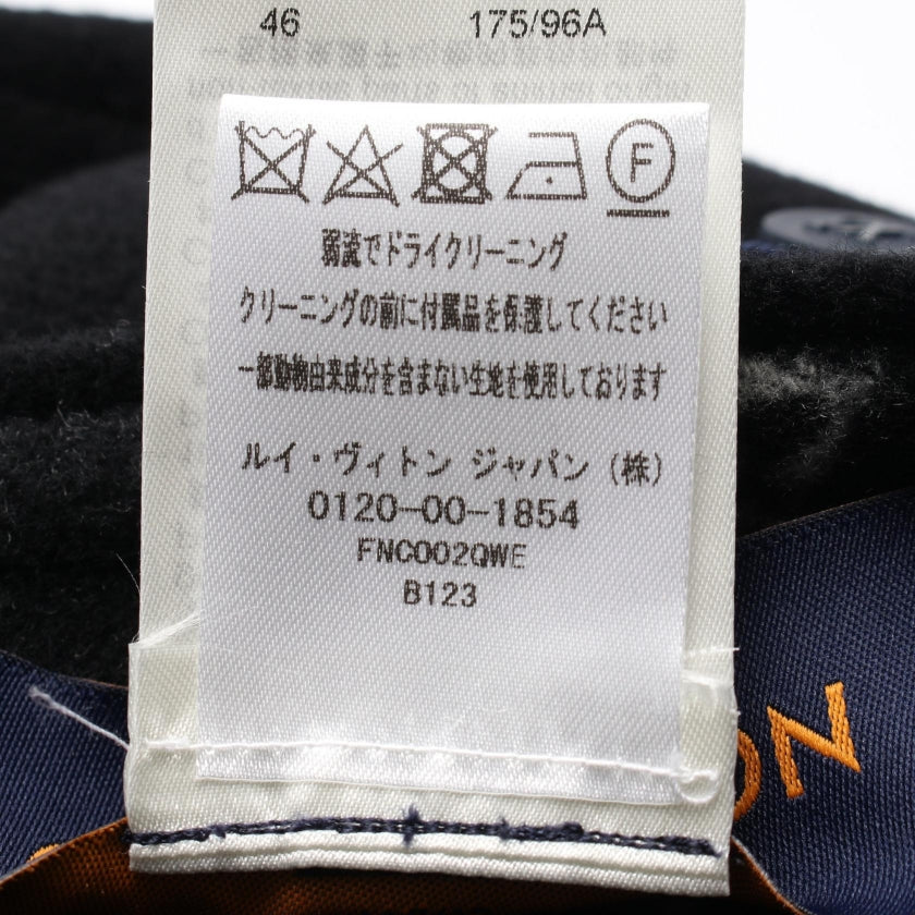 モノグラム チェスターコート ウール ブラック リバーシブル ルイヴィトン アウター LOUIS VUITTON
