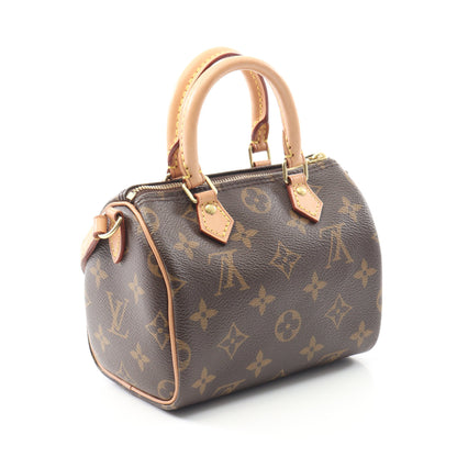 ナノスピーディ モノグラム ショルダーバッグ PVC レザー ブラウン 2WAY ルイヴィトン バッグ LOUIS VUITTON