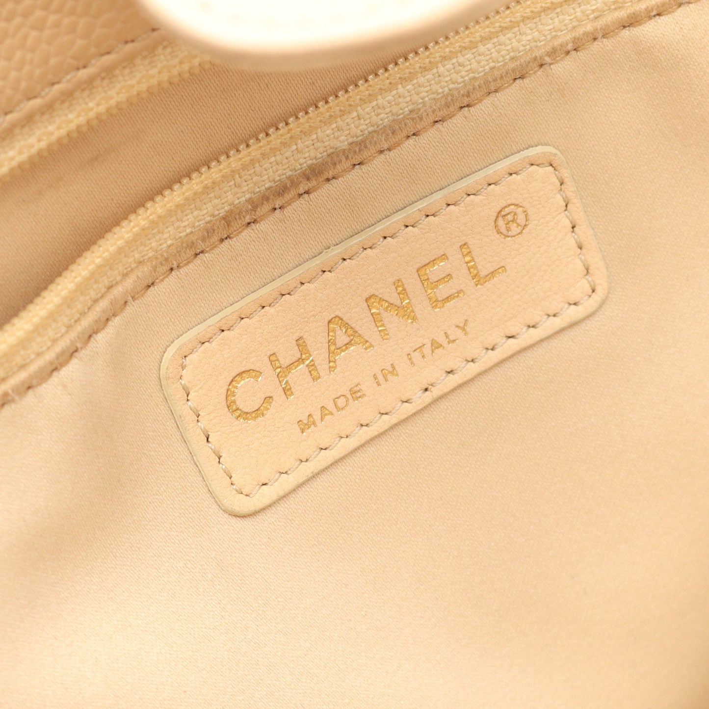 マトラッセ PST チェーンショルダーバッグ チェーントートバッグ キャビアスキン ベージュ ゴールド金具 シャネル バッグ CHANEL