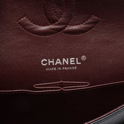 マトラッセ Wフラップ Wチェーンショルダーバッグ キャビアスキン ブラック シルバー金具 シャネル バッグ CHANEL