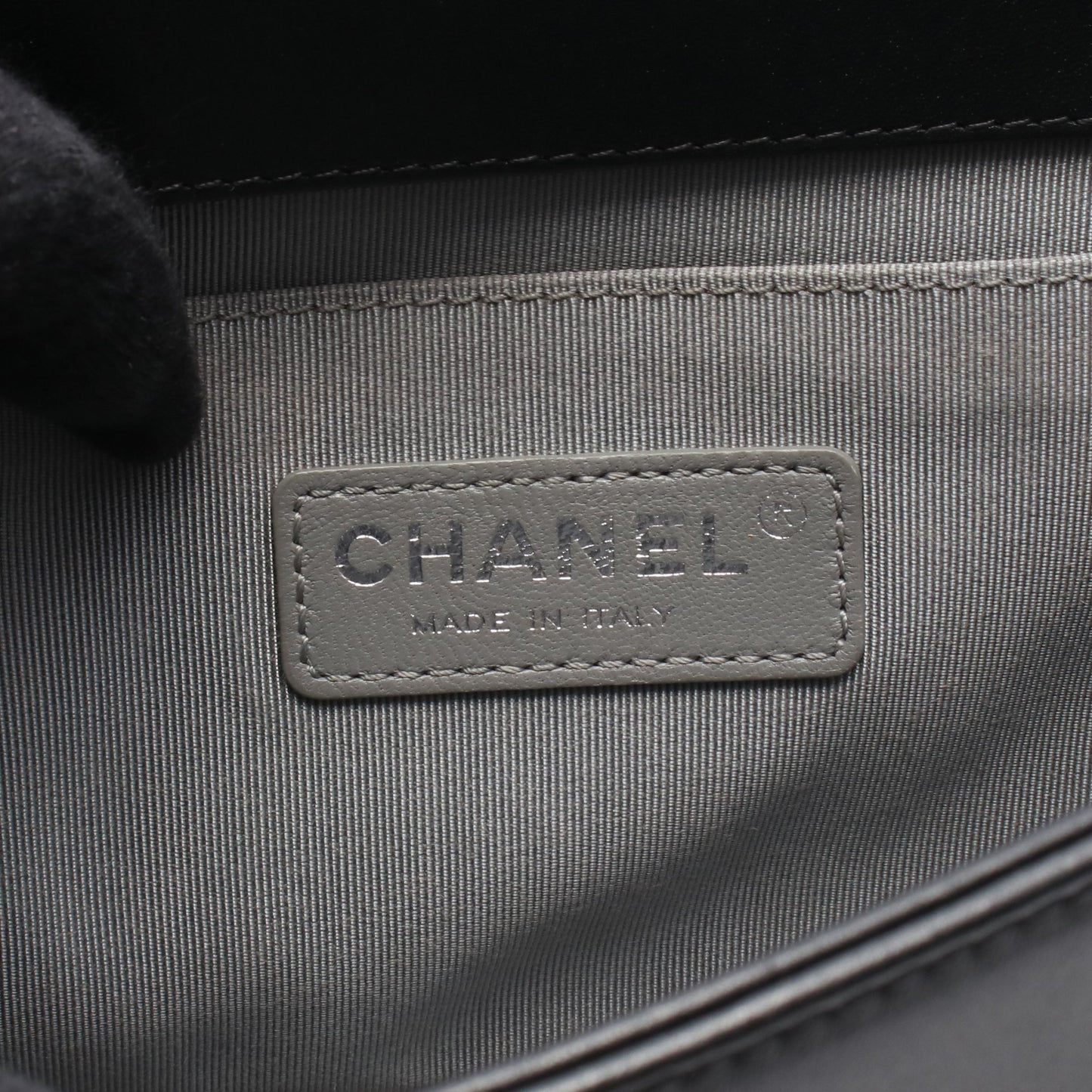 ボーイシャネル チェーンショルダーバッグ レザー ブラック シルバー金具 シャネル バッグ CHANEL