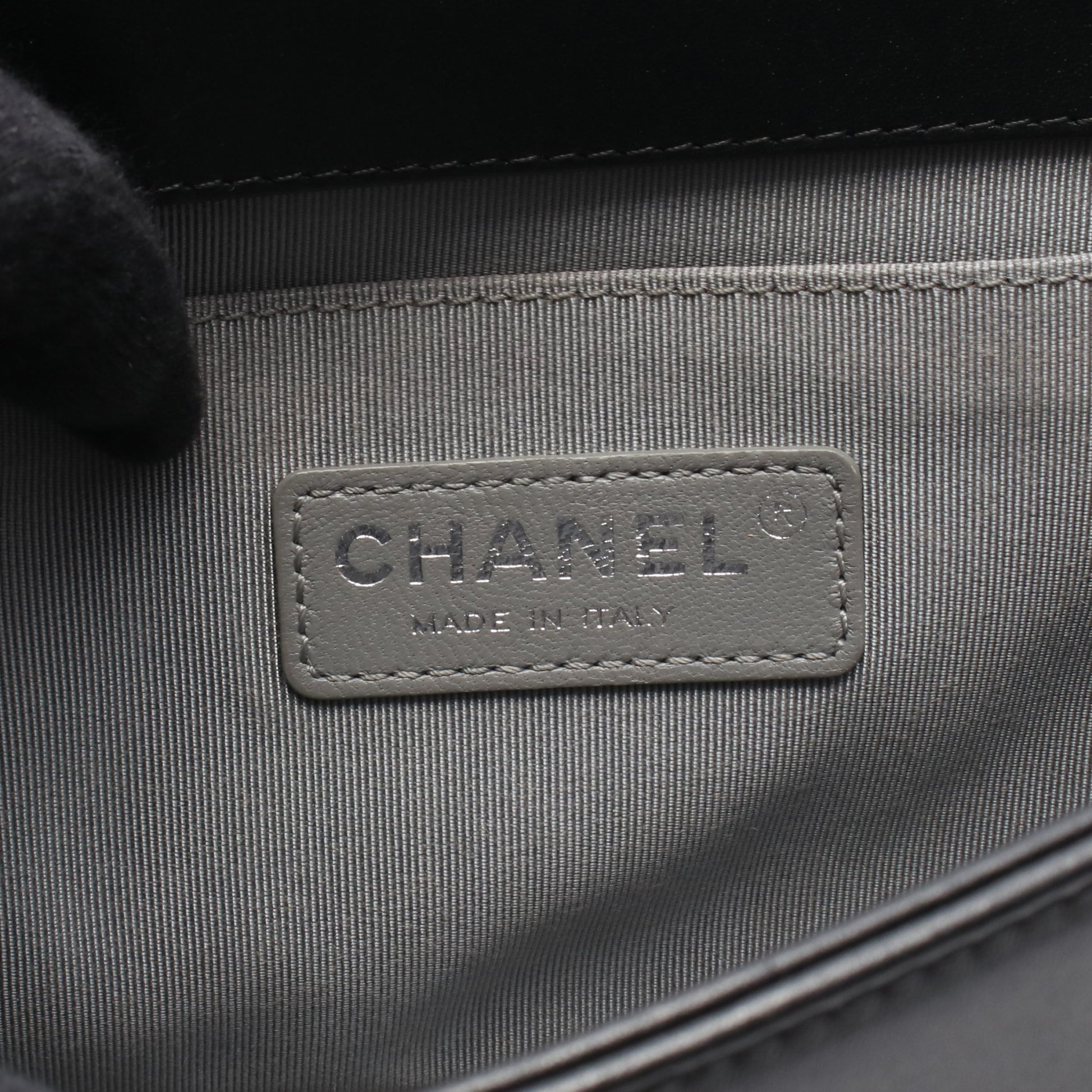 ボーイシャネル チェーンショルダーバッグ レザー ブラック シルバー金具 シャネル バッグ CHANEL