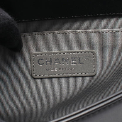 ボーイシャネル チェーンショルダーバッグ レザー ブラック シルバー金具 シャネル バッグ CHANEL