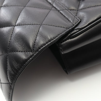 マトラッセ チェーンショルダーバッグ チェーントートバッグ ラムスキン ブラック ゴールド金具 シャネル バッグ CHANEL